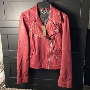 Brand new, with tags JCrew Collection Washed Leather Motorcycle Jacket.